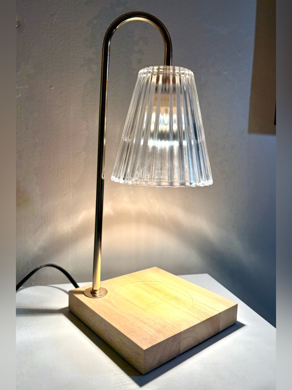 Marycele Candle Warmer Lamp with Timer & Dimmer Wood Base